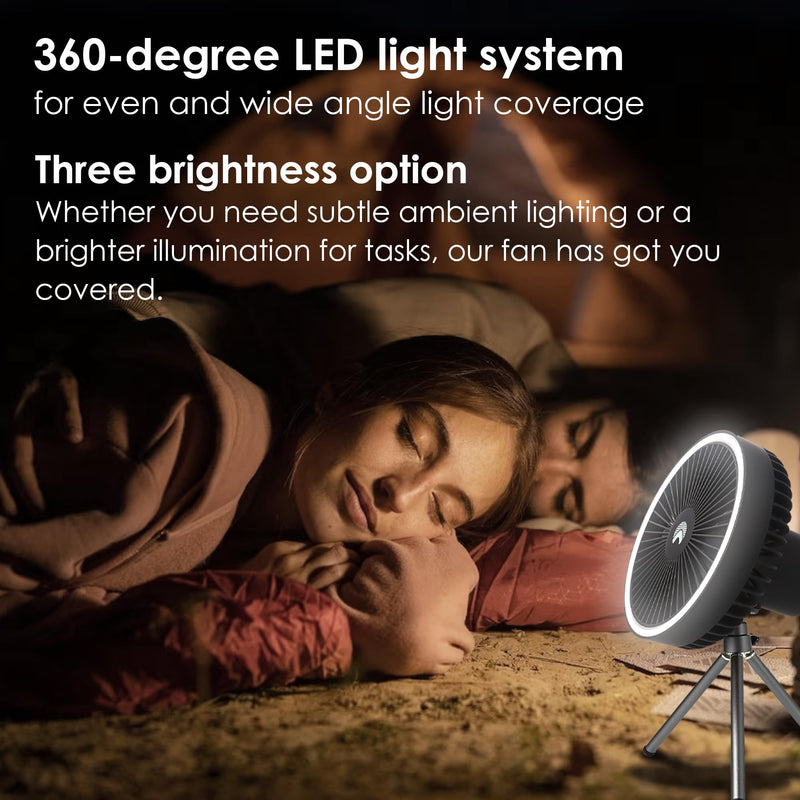 AYL 5400mAh Portable Fan Rechargeable, Extendable Tripod Clip On Fan, Battery Operated Desk Fan, USB Fan, Quiet Battery Powered Personal Fan for Bedroom, Office Desk, Gym Treadmill, Golf Cart, Gray