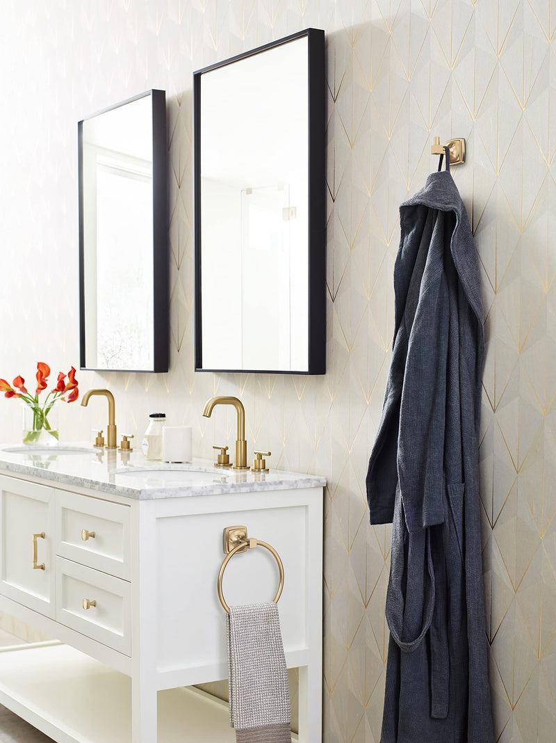 Amerock BH36092CZ | Champagne Bronze Towel Ring | 7-9/16 inch (192 mm) Width Towel Holder | Stature | Hand Towel Holder for Bathroom Wall | Small Kitchen | Bath Accessories