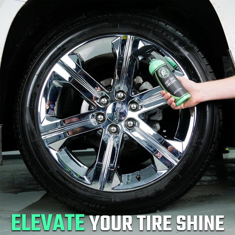 ExoForma Wet Tire Dressing Spray - Extremely High Shine Tire Dressing for That Wet Look - No Sling, Non-Greasy Silicone Formula with UV Protection - Easy to Apply, Minimal Cure Time - 16 fl oz 16 Fl Oz (Pack of 1)