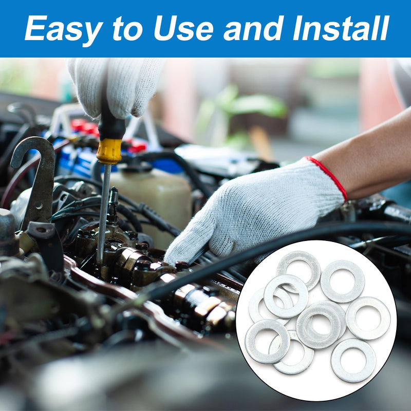 X AUTOHAUX 10pcs Universal Engine Oil Crush Washers Drain Plug Gaskets 10mm ID. 18mm OD. for Car
