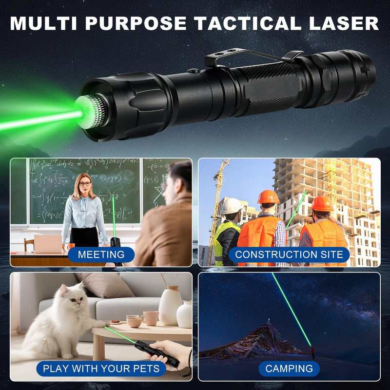 Green Laser Pointer High Power Laser Pointer,Rechargeable Tactical Laser Pointer, Long Range Flashlight