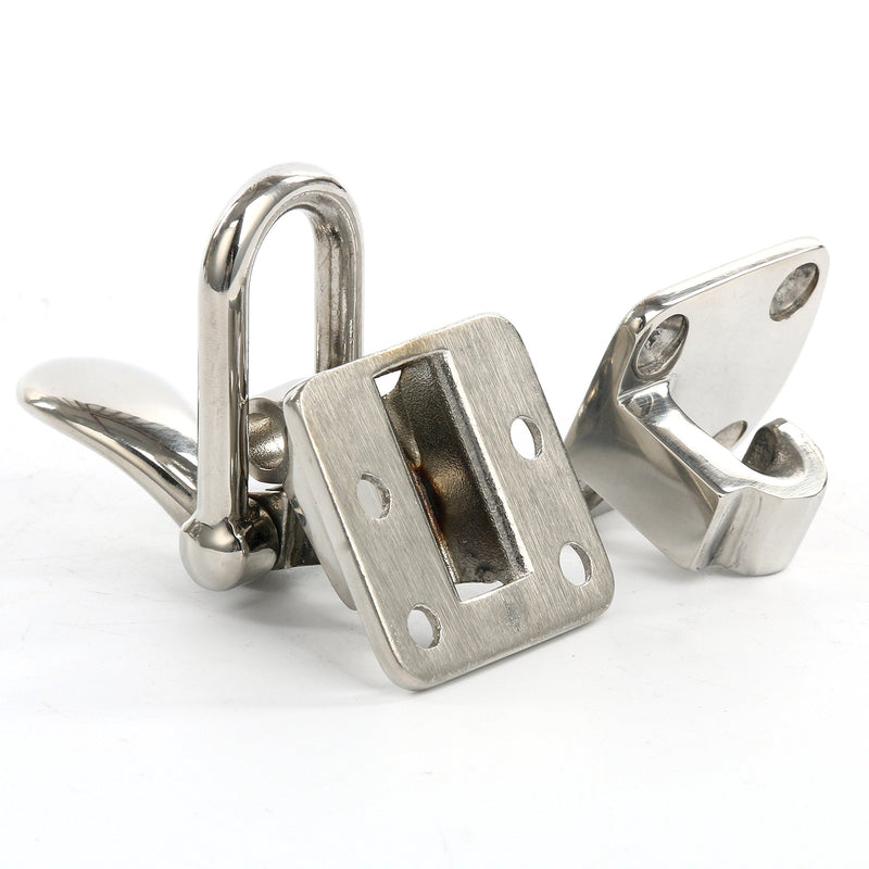 Amarine Made Stainless Steel Hold Down 90 Degree Clamp-Locking Cam Latch for Boat, RV,Caravan,Attic Hatch Doorway