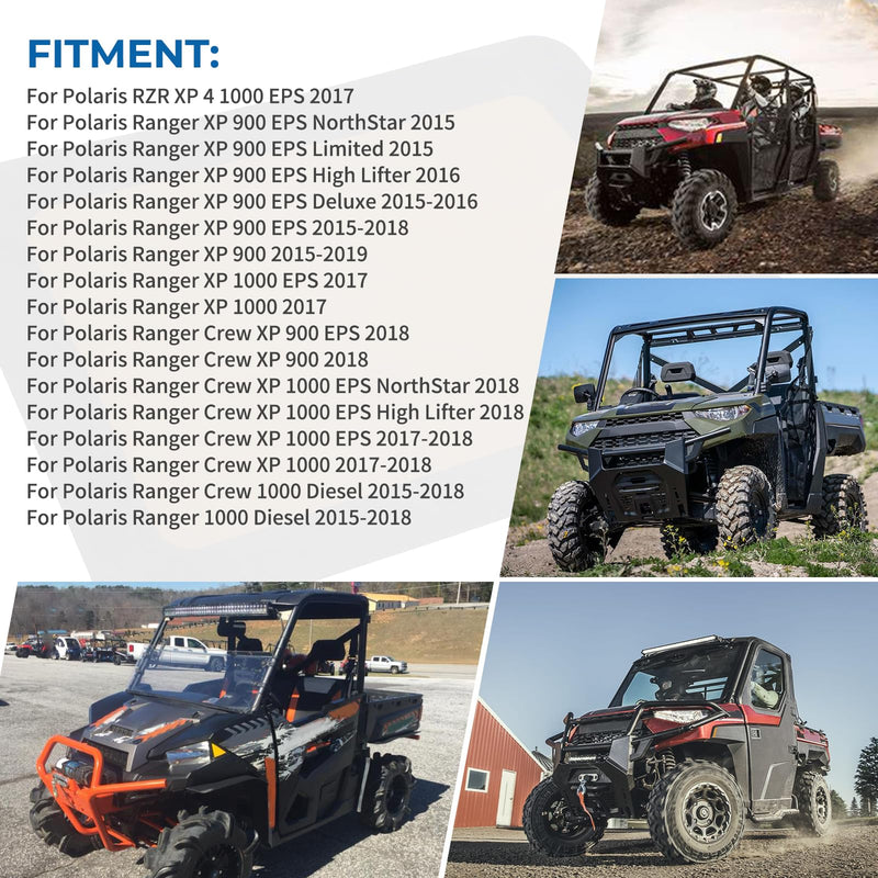 Air Vent Cover for Polaris Ranger 1000 900 Crew XP,2 PCS Air Flow Vent Grille Protection Anti-Blocking Protector Accessories Fit(Right + Left)