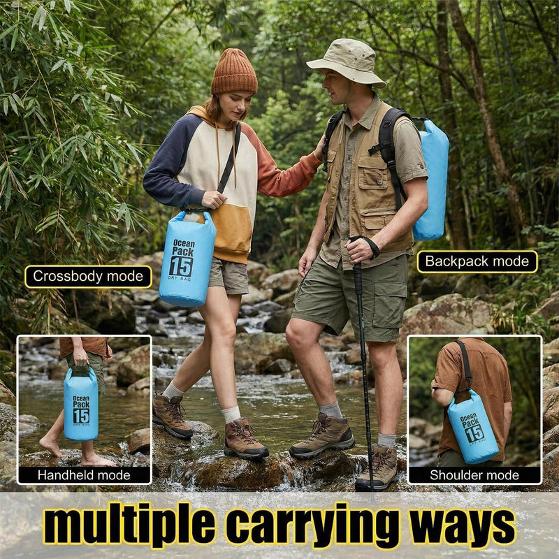 Floating Waterproof Dry Bag 5L/10L/15L/20L/30L for women-Lightweight&Small waterproof bags backpack for Kayaking, boating,Camping, Hiking,Paddle boarding with Roll-Top Closure BLUE 30L
