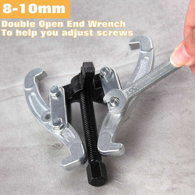 3 Jaw Gear Puller Gear Removal Tool for Slide Gears, Adjustable 3 Jaw Puller Remover for Removal Bearing, Gears, Pulley, and Flywheel, Motorcycle Car Auto Removing Kit 3-Inch