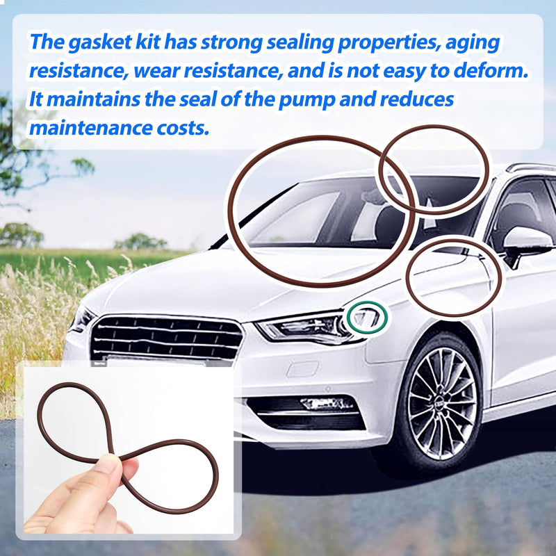 2.0T Vacuum Pump Rebuild Gasket Seal Kit Replacement for VW - Jetta, GTI, GLI, Passat Eos Golf R, Audi - A3, A4, TT
