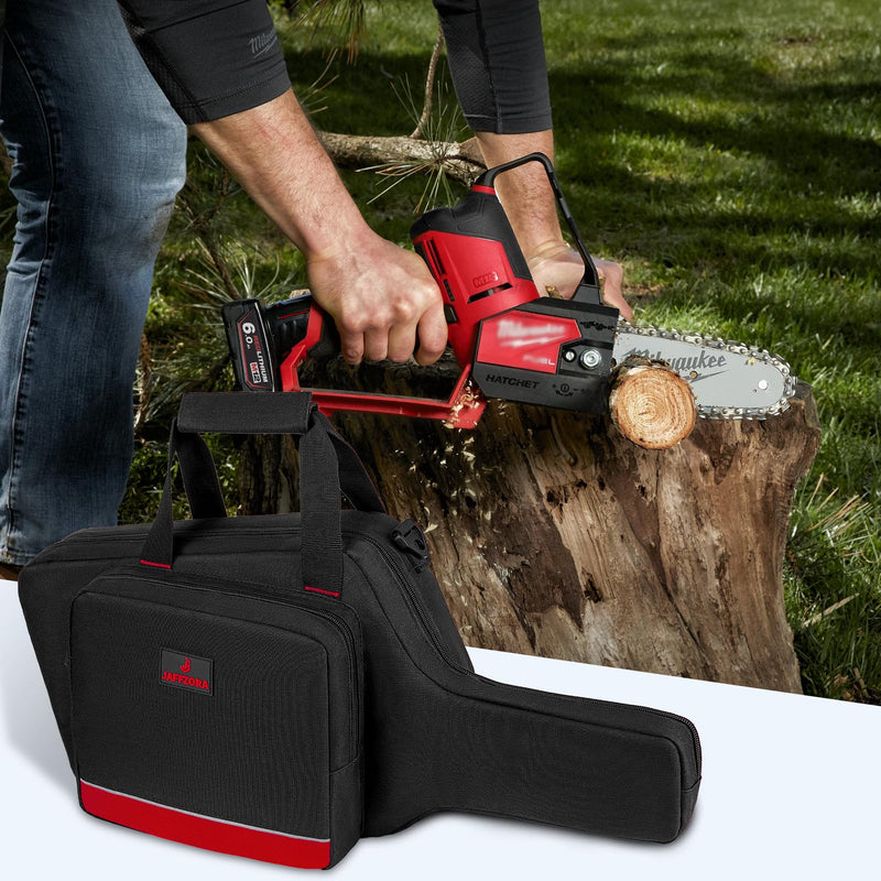 Mini Chainsaw Case Compatible with Milwaukee Electric Tool M18/ M12/CRDLSS 12V Fuel Hatchet 6In 8In Pruning, Waterproof Chainsaw Storage Bag Fits for RYOBI & Chrome (3004-20) & Accessories (Bag Only)