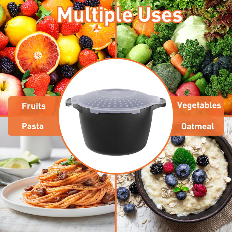 Microwave Cookware Steamer, 2 Quart Microwave Steamer for Vegetables, Microwave Cooker with Vent Lid- BPA Free, Freezer Safe