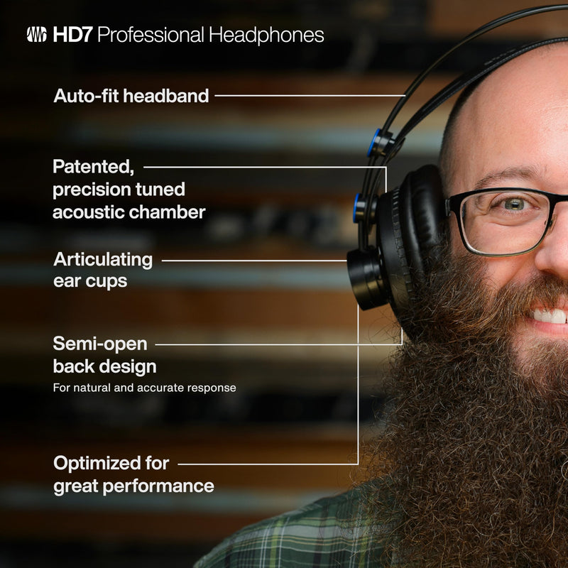 PreSonus HD7 Professional Monitoring Headphones Black