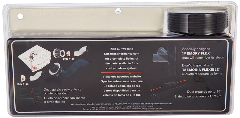 Spectre Performance 8741 Black 3" Air Duct Hose