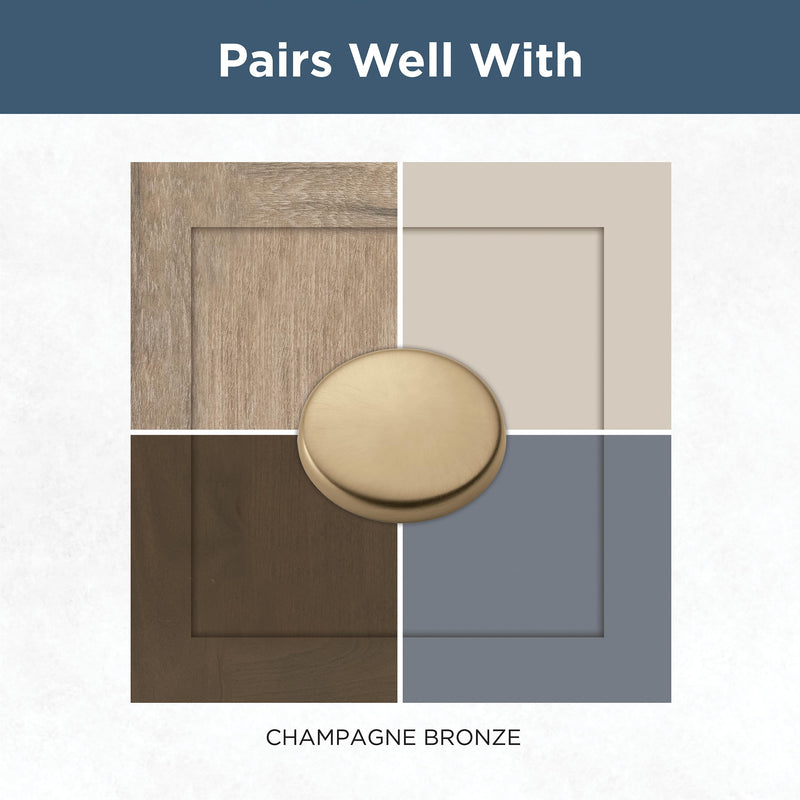Franklin Brass Adjusta-Pull (5-Pack) Adjustable Drawer Pulls | Fits 1-3/8 to 4 Inch Hole Centers | Champagne Bronze Cabinet Handles | Fluted Edge 1-3/8" to 4"
