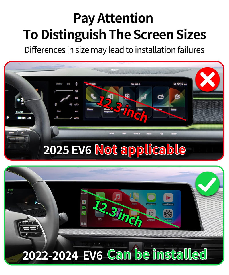 Wireless Charging car Phone Holder for Kia EV6 2022-2024 Accessories 12.3 inch Screen Fixed Clip,360° Rotation car Phone Mount Compatible with MagSafe 12.3-inch for 2022-2024 EV6