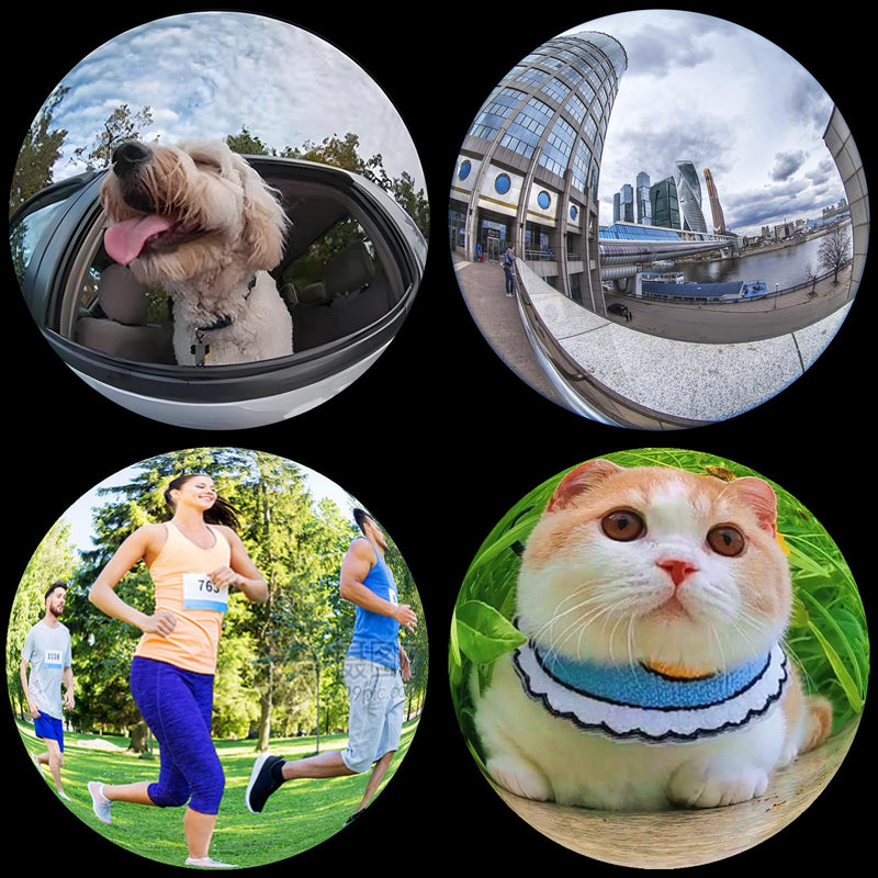 Fisheye Lens 235° Phone Camera Lens, Fish Eye Lens for iPhone 14 13 12 X XR Pixel Samsung Smartphone,Clip on Cell Phone，Funny Photos Fisheye-Blue