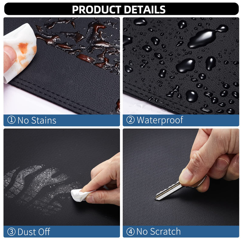 Dashboard Dash Mat Cover Leather Dashboard Pad Sun Protection Anti-Vertigo Mat Blanket Compatible for 2010-2013 Mazda 3 Black