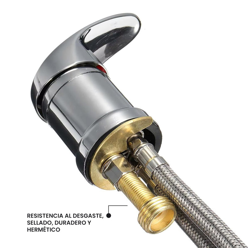 Faucet for Shampoo Bowl - Salon Faucet - Shampoo Faucet - Salon Shampoo Bowl Faucet - Shampoo Bowls Faucet Replacement, 1/2 inch Inlet | Professional backwash faucet with hot & cold mixer. Universal replacement for salon shampoo bowls. Chrome finish.