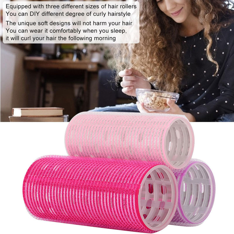Hair Roller, 3Pcs Self-Adhesive Hair Hair Rollers Hair Holding Styling Curlers,Hairdressing For Rollers Tool
