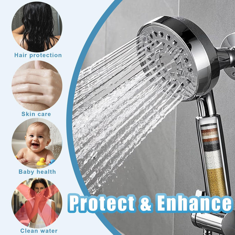 Shower Filter Cartridges Compatible with Cobbe, (10 count) | Water Softener Filters Beads, Eliminates Chlorine & Prevents Dry, Itchy Skin 10 count