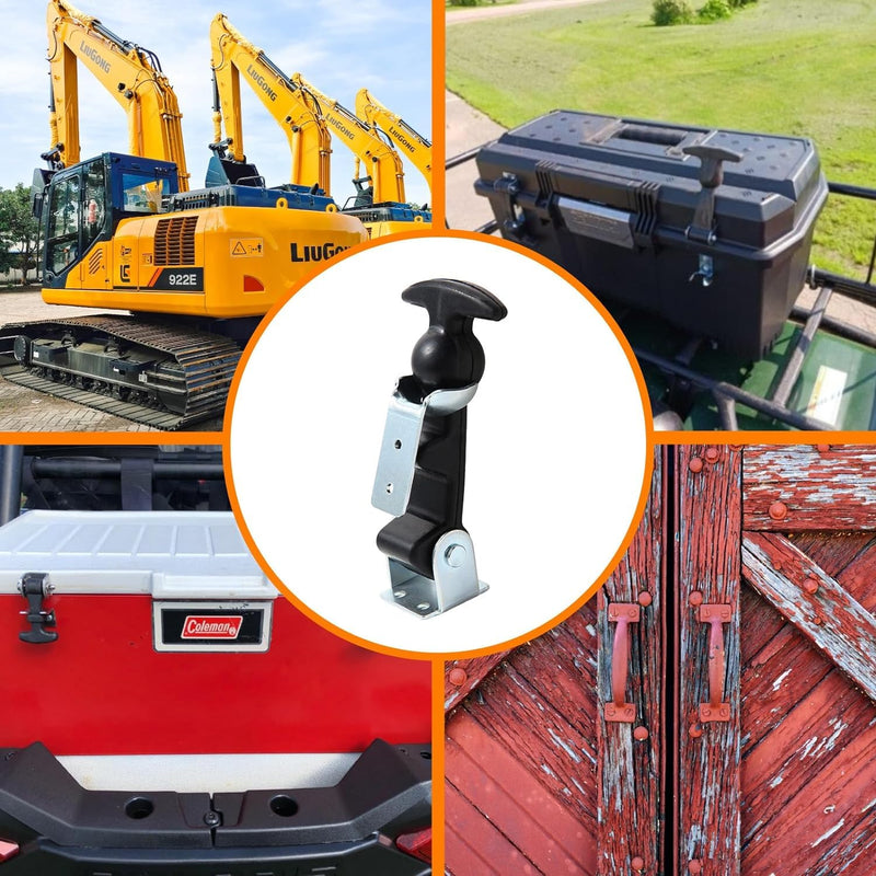 4-Pack Heavy-Duty Rubber Latches for RV Battery Boxes, Toolboxes, Tool Sheds, Utility Sheds & Pet Houses - Shockproof, Corrosion-Resistant & Easy to Install