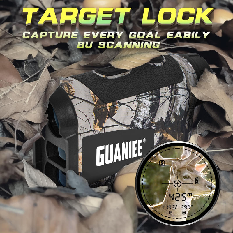 Golf Range Finder Laser Range Finder with Rechargeable Battery, 600/1000YDS, 6X Magnification, Flag-Lock, Slope, Lightweight, for Hunting 1000Y Camo