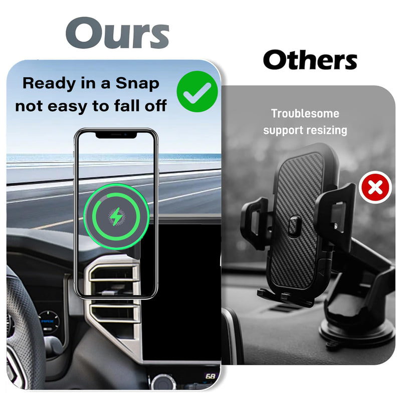 Car Phone Holder for 2022-2026 Toyota Tundra/2023-2026 Sequoia Accessories | Limited/Platinum 14" Screen MagSafe Strong Magnetic 15W Fast Wireless Charger Cell Phone Mount,Not Affect Vent,360° Rotatable