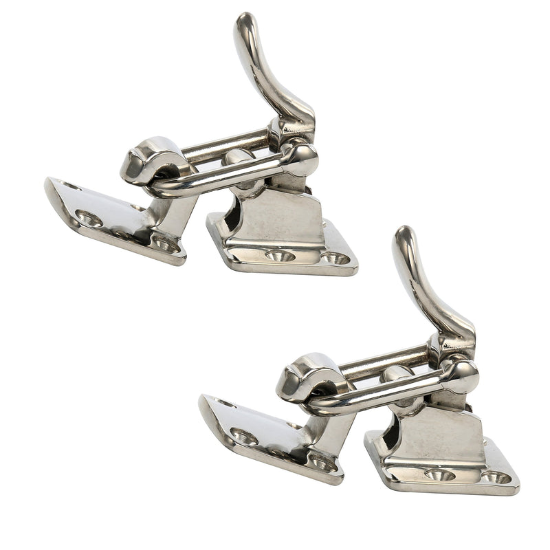 Amarine Made Stainless Steel Hold Down 90 Degree Clamp-Locking Cam Latch for Boat, RV,Caravan,Attic Hatch Doorway