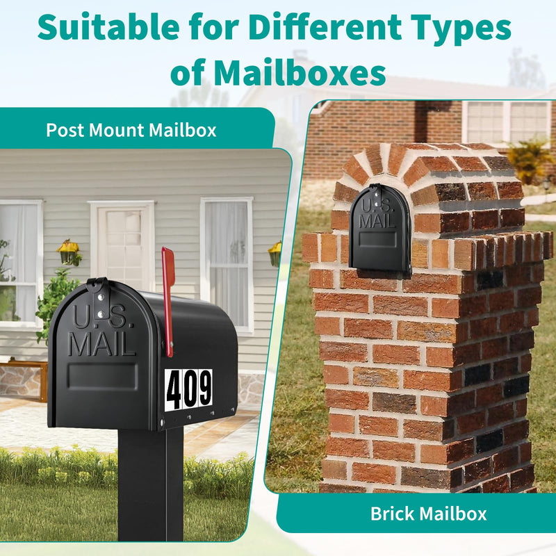 6.25"W x 8.25"H Arm Scratch Free Mailbox Door Replacement, Black Metal Front Panel with Install Kit, Fits Most Mailboxes, No Tool Hand Tighten Screw Fixed Repair Rusted or Damaged Mailbox Door