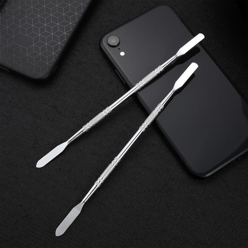 Hemobllo Metal Spudger - 2 Pcs Electronics Opening Pry Tool Metal Opening Spudger Pry Tool Double-Ended Stainless Steel Opening Stick Repair Pry Tools for Cell Phone, Tablet, MP3, Laptop