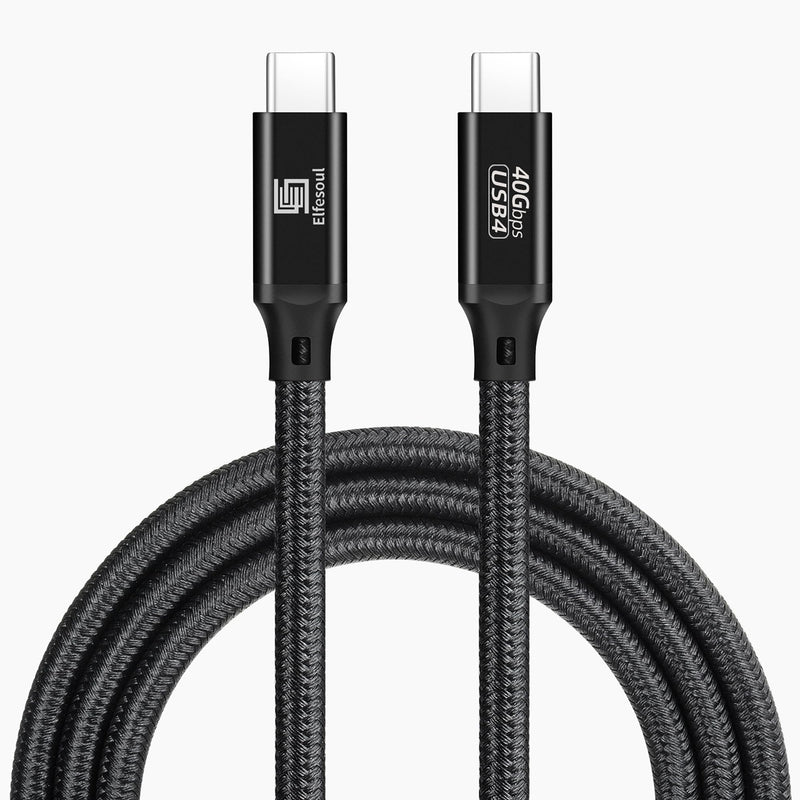 USB C to C Cable 6.6ft, 8K HD Display, 40 Gbps Data Transfer, 240W USB-C Charging Cable for Thunderbolt 3/4, MacBook Pro, Type-C Laptop, Hub, Docking, and More. Black