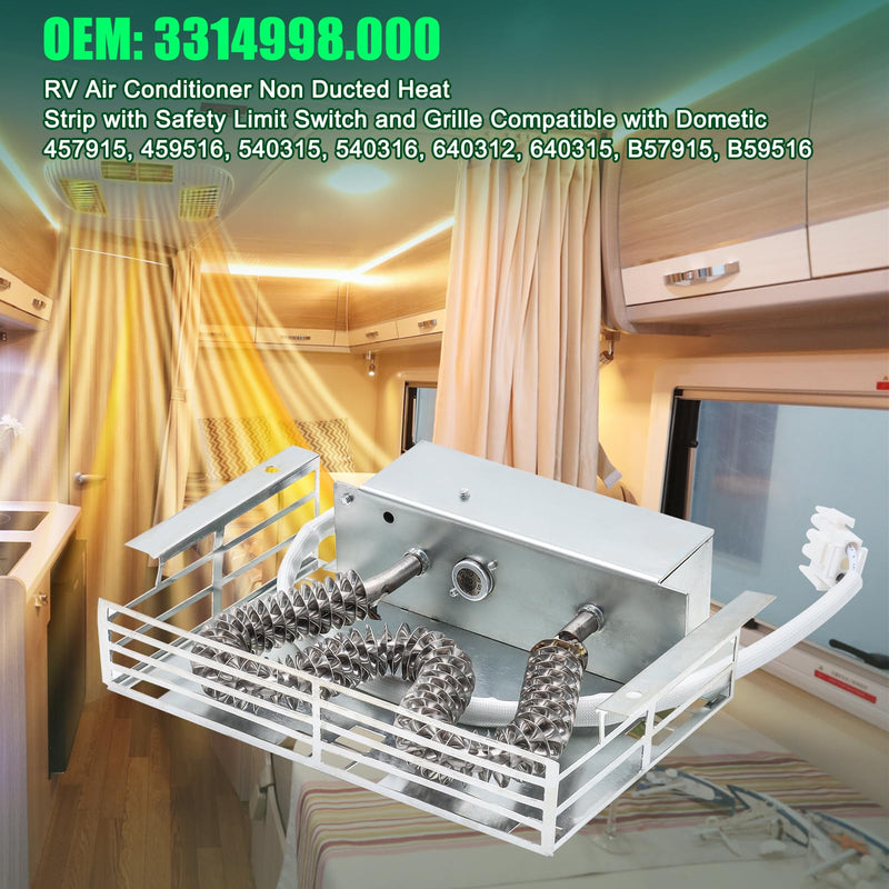 3314998.000 Upgrade RV Air Conditioner Non Ducted Heat Strip Kit Compatible with 457915 459516 540315 540316 640312 640315 B57915 B59516 for Brisk Air II & Penguin II Non-Ducted Models