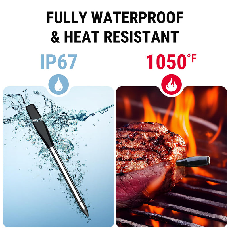 TempSpike Pro Wireless Meat Thermometer Meat Probe with Accurate Temperature Sensor Red Probe
