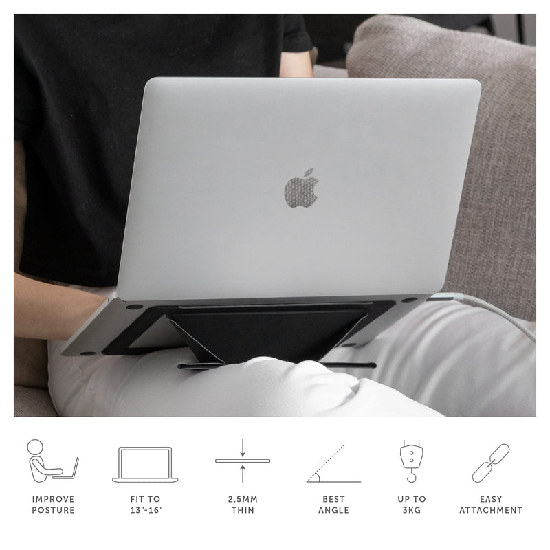 Native Union Rise Laptop Stand – Ultra-Slim Portable Folding Laptop Stand – Ergonomic & Optimized Viewing Angle – for All Laptops 13-16"