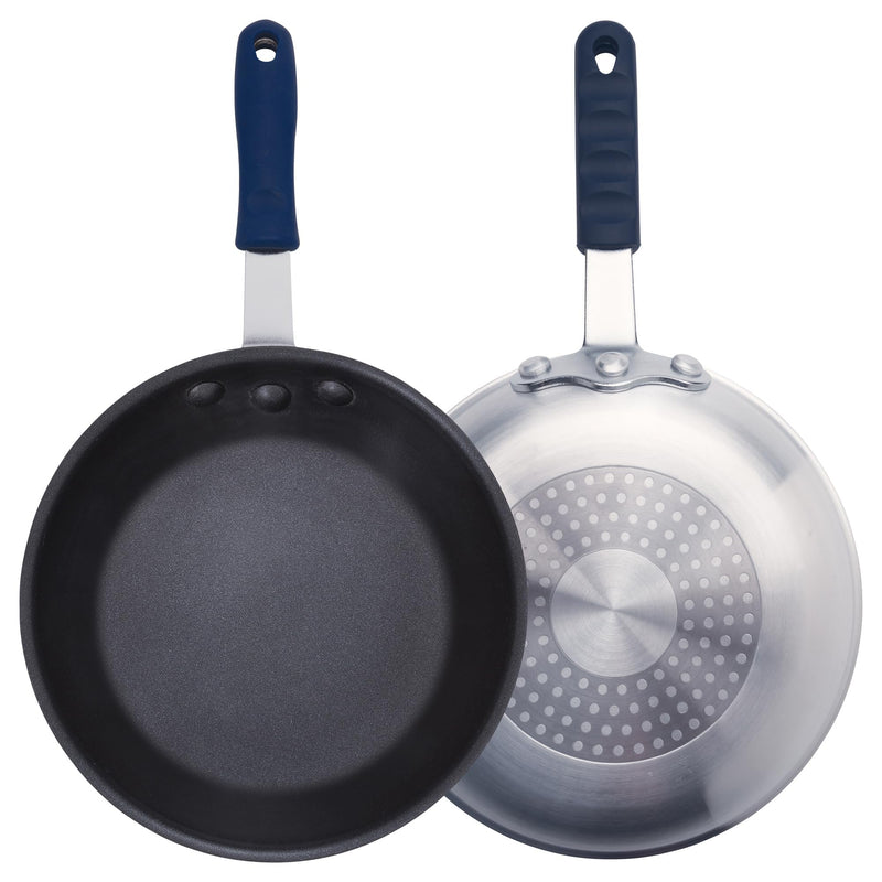 Winco AFPI-8NH, 8-Inch Induction Ready Aluminum Fry Pan with Non-Stick Coating, Frying Pan with Silicone Sleeve 8"