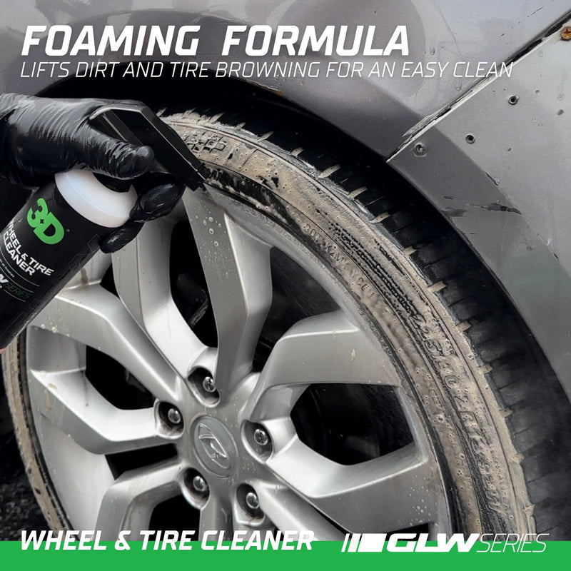 3D GLW Series Wheel & Tire Cleaner – Deep Cleaning All-in-One Formula | Removes Brake Dust, Grime, Tire Browning | Safe on All Wheels | DIY Car Detailing |16 oz 16 Fl Oz (Pack of 1)