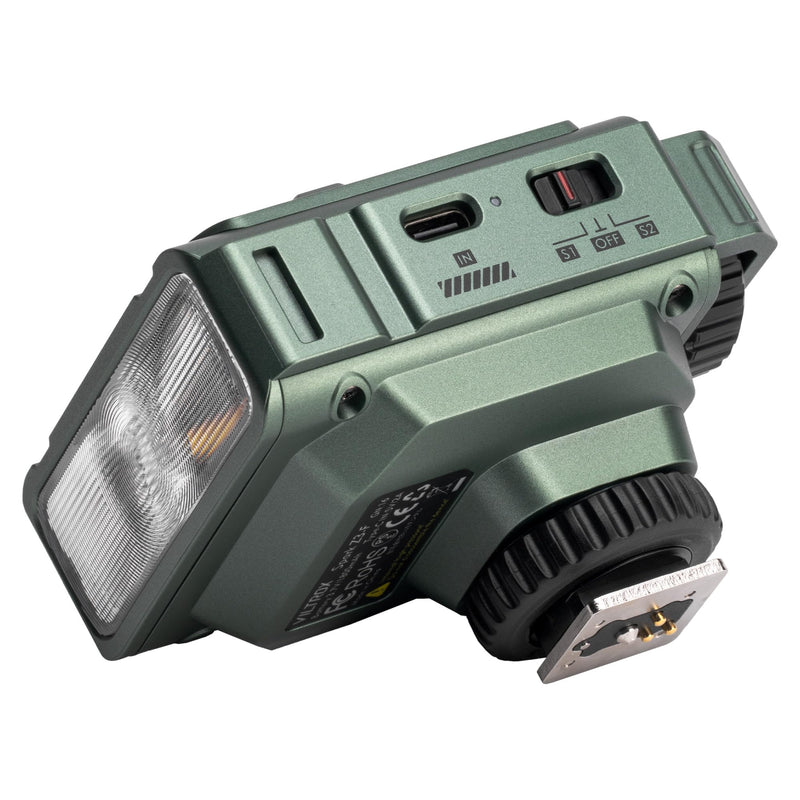 VILTROX TTL Flash for Fujifilm, GN16 Small Flash for Fuji Camera, 1800mAh Li-on On Camera Flash, 26W/s 6500K Mini Flash, 1s Fast Recycle, 650 Full Power Flashes (Spark Z3-F, Green)