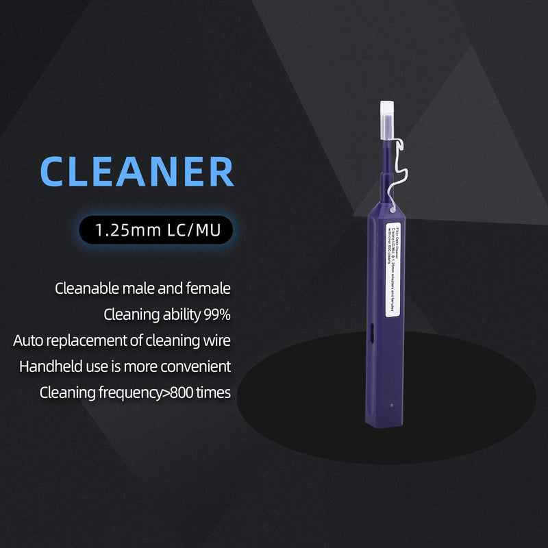 Fiber Optic Cleaning Kit Equipped with dust-Free Paper Cleaning Cotton swabs and Brushes Cleaning Box 1.25MM/2.5MM Cleaning Pens for SC/LC/FC Connections 1PCS Cleaning Small Set No.4