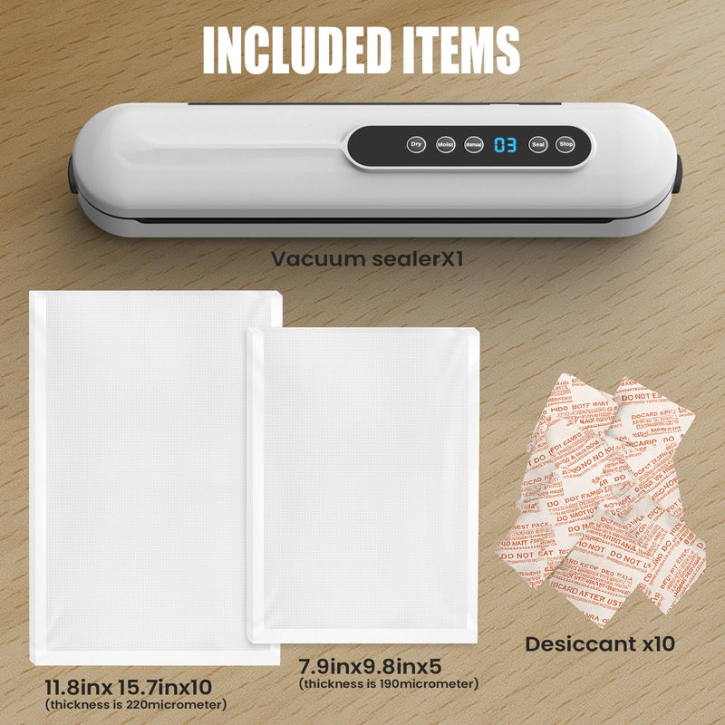 HICTOP Dual-Use Vacuum Sealer Precision Suction Power Sealer with Digital Timer for 3D Printer Filament Storage & Food Preservation Airtight Moisture-Proof Packaging System for 1KG PLA PETG ABS Spools