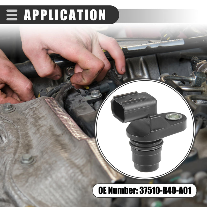 Motoforti Car Camshaft Position Sensor, for Honda Accord 2008-2012, ABS, No.37510-R40-A01, Black, 2 Pcs
