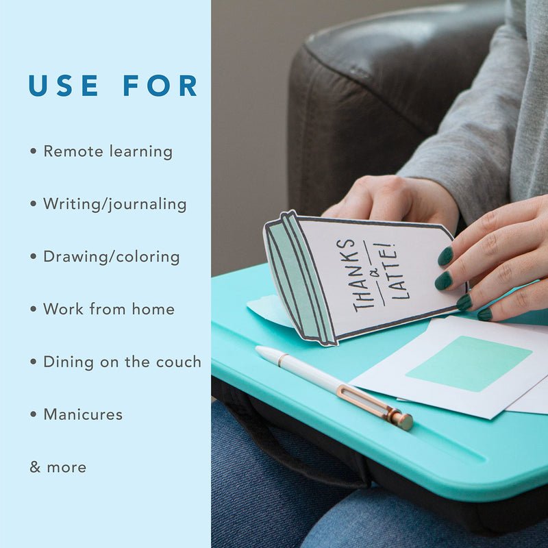  [AUSTRALIA] - LAPGEAR Compact Lap Desk - Aqua Sky - Fits up to 15 Inch Laptops - Style No. 43109 Single Unit