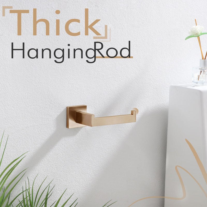 KOKOSIRI Toilet Paper Holders Wall Mounted Toilet Roll Holder for Bathrooms Hardware Washroom, Champagne Bronze Stainless Steel B2003CPG Without Shelf(1 Pack)