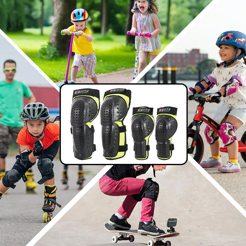 Kids Shin Guards,Knee Guards Kids Knee Pads and Elbow Pads Set, Skating Protective Gear Kids,4Pcs Dirt Bike Gear Kids Motorcycle Protective Gear for Skateboard Motocross MTB ATV Biking Skiing Skating Red