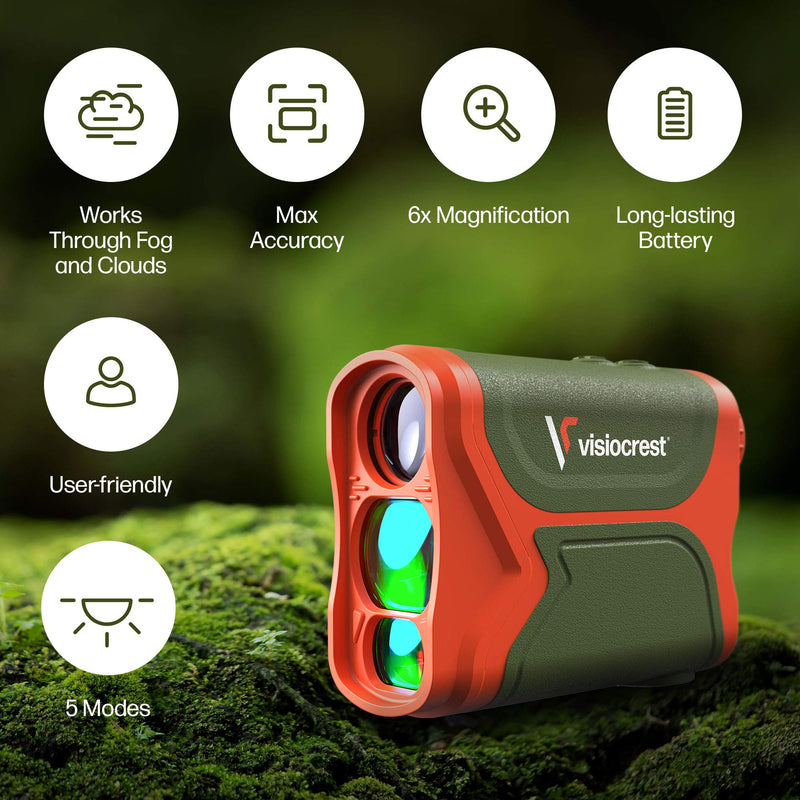 ﻿﻿Laser Range Finder for Golf, Hunting and Archery - 3000FT High Precision Distance Measuring Rangefinder - Professional Scan Fog and Speed Mode Rangefinder Orange