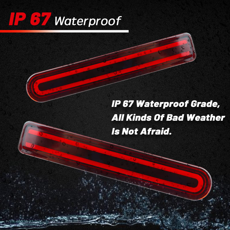 DRL Red Lens LED Rear Fog Daytime Running Lamp Dynamic Sequential LED Turn Signal Light Function Compatible with Toyota FJ Cruiser 2007-2022 Accessories REAR Bumper B