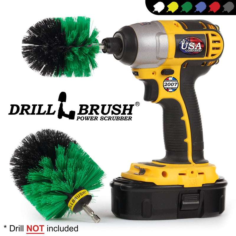 Drill Powered Kitchen Cleaning Supplies - Kitchen Scrubbing Accessories - Drill Brush Household Cleaner - Oven Cleaning Tool - Stovetop Scrubber Brushes - Kitchen Sink Scrub Brush - Frying Pan Brush Green