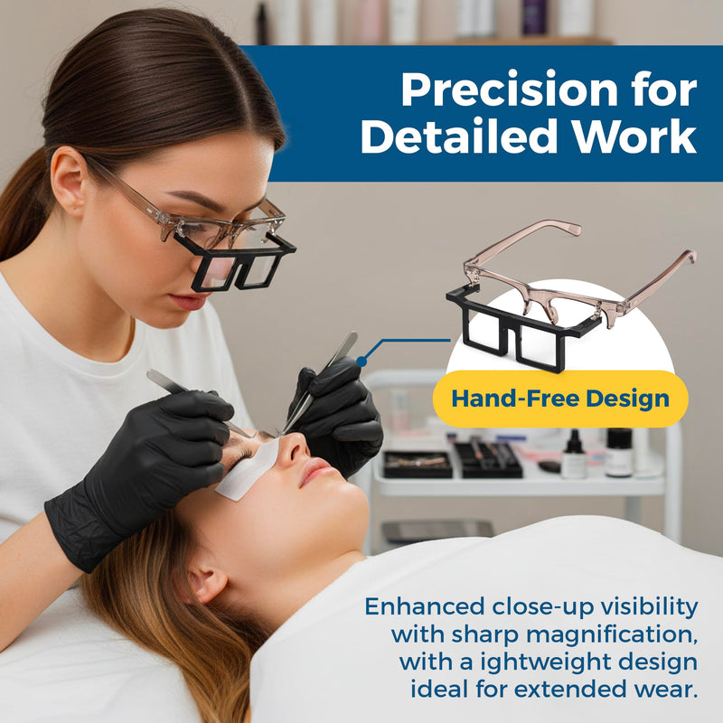 Telesight Half Frame # 44 Jewelers Glasses, Magnifying Headset, Lightweight, Available in 3 Powers, Headband Magnifier, Perfect Jewelers Vision Glasses and Lash Magnifier. Choose Below TLA-44 2.00X