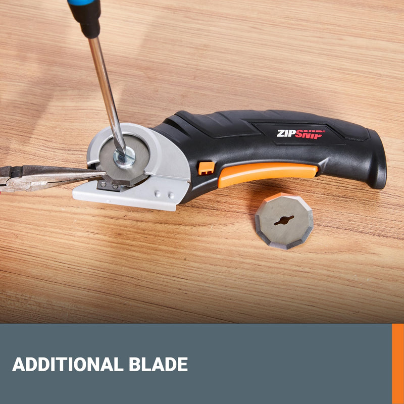 Worx Zipsnip Cordless Electric Scissors, Rechargeable Cardboard Box Cutter, 4V Powerful Fabric Scissors with 2 Safety Blades & Storage Bag WX082L.2 4V Zipsnip (2 Blades & Storage Bag included)