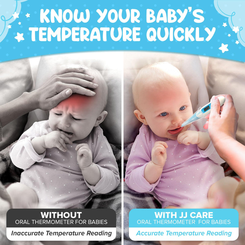 Oral Thermometer with LCD Display, Calibrated Oral Thermometer for Babies