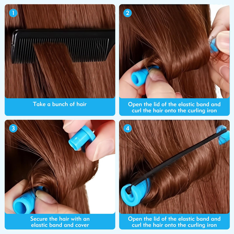 60PCS Perming Rods, Hair Rollers Suitable for Long Hair | 60PCS Perming Rods, Hair Rollers Suitable for Long Hair, Short Hair, Adults and Children, Gentle, Easy (Blue)