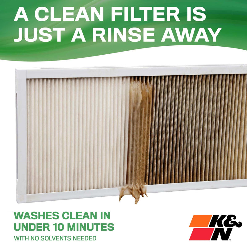 K&N 10x20x1 HVAC Furnace Air Filter, Lasts a Lifetime, Washable, Merv 11, the Last HVAC Filter You Will Ever Buy, Breathe Safely at Home or in the Office, HVC-11020 11" x 20" x 1"
