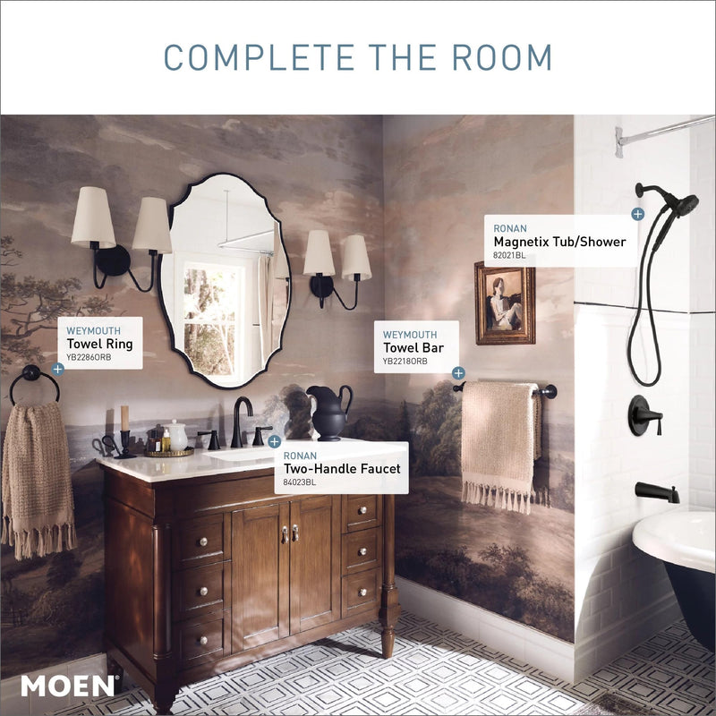 Moen YB2286ORB Brantford Collection Traditional Single Post Bathroom Hand Towel Ring, Oil-Rubbed Bronze Оne Расk