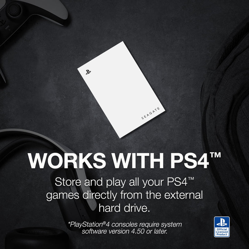 Seagate Game Drive for PlayStation® Consoles 2 TB External Hard Drive - USB 3.2 Gen 1, Officially-Licensed (STLV2000101) Gaming 2TB